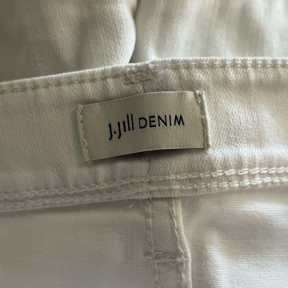 NWT J. Jill High Rise Cropped Split Hem Jeans - White - Picture 12 of 15